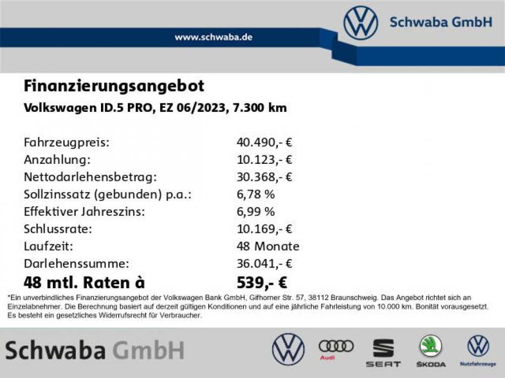 Volkswagen ID.5 Pro Performence 82 kW/h *Wärmep.*AHK*8fach* 2023/6