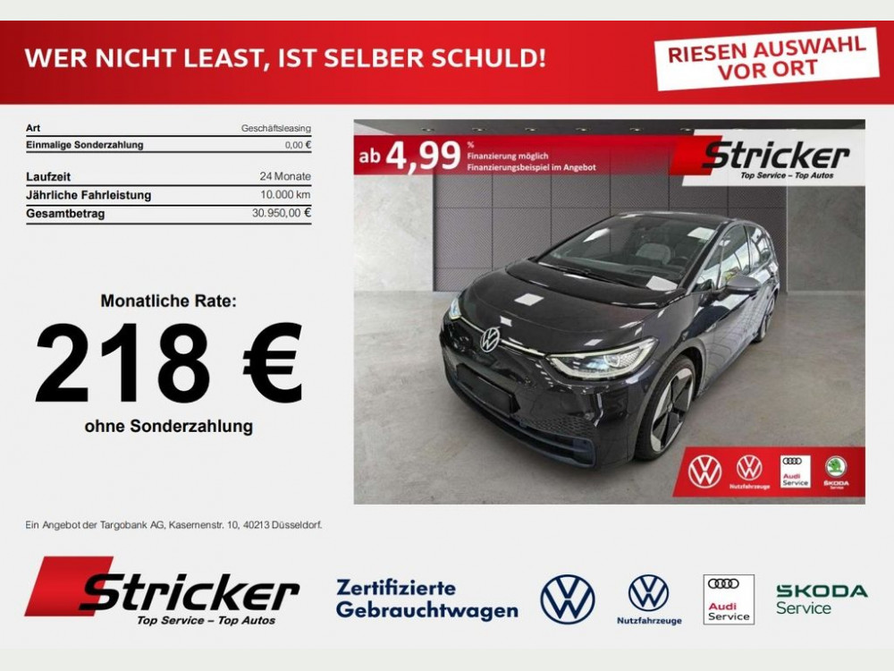 Volkswagen ID.3 °' 1st Max 150/58 218,-ohne Anzahlung Pano 2021/4